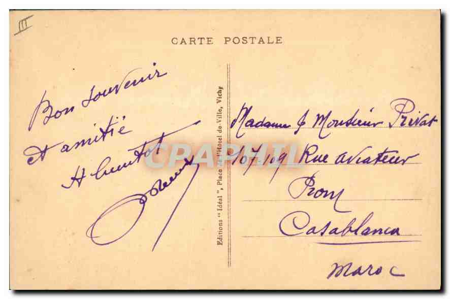 CPA Folklore L'Auvergne ancienne Noce Auvergnate  — Verso