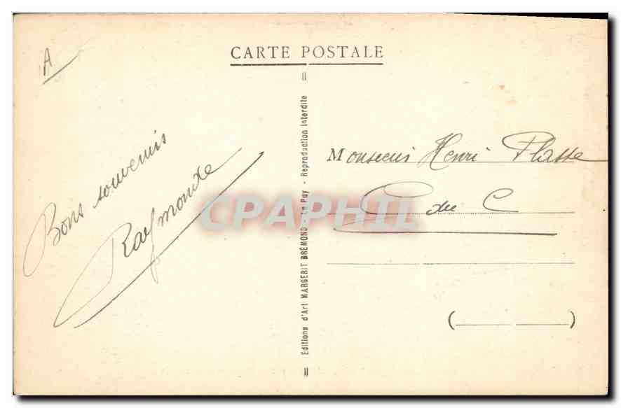 CPA Folklore Les Scenes villageoises une Noce a la mode  — Verso