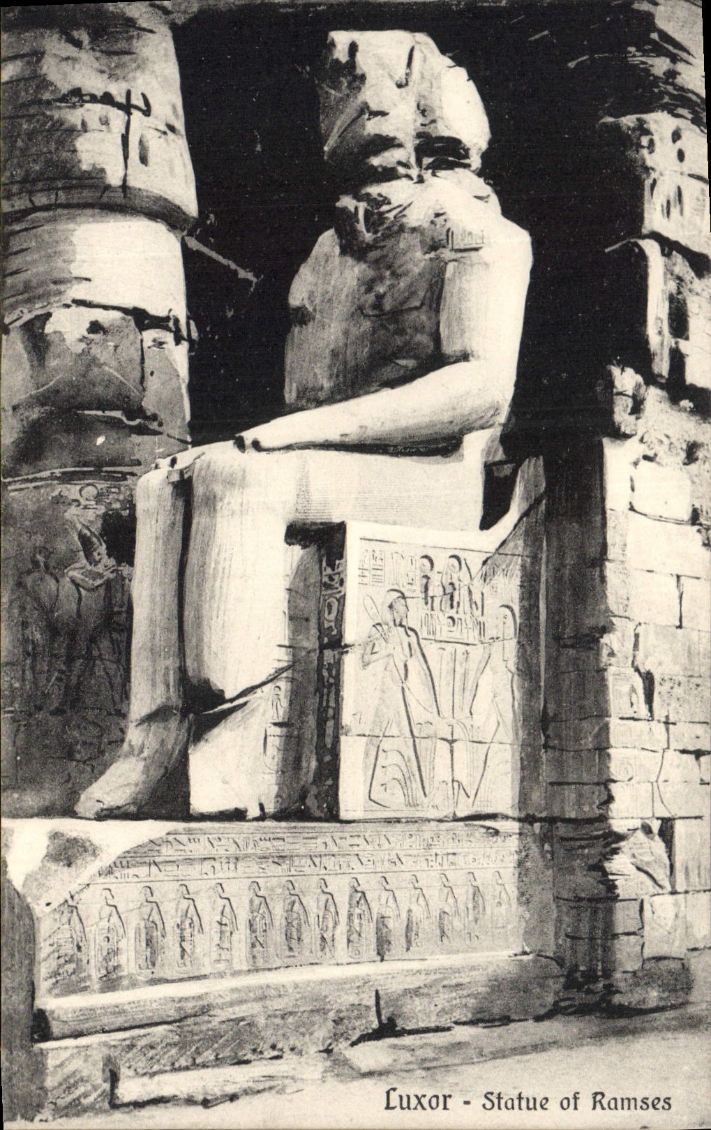 Luxor - Statue of Ramses — The Cairo Postcard Trust, série 23