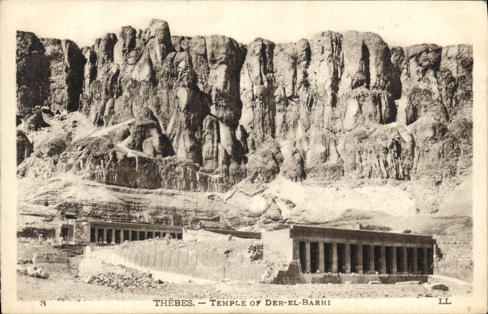 Thèbes — Temple de Der-el-Barhi — Imp. LYP & Cie, Paris, LL