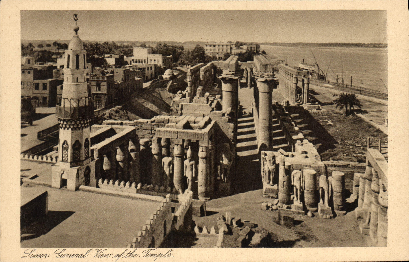 Luxor: General View of the Temple — Gaddie & Seif, Luxor, Serie 103 Nr. 208