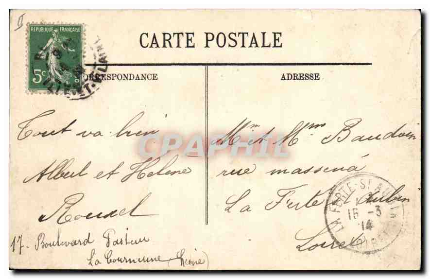 CPA Rennes Le palais de Justice  — Verso