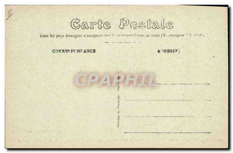 CPA Rennes Le Palais de Justice ancien Parlement de Bretagne  — Rückseite