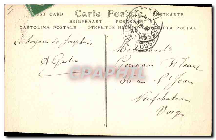 CPA Rouen Le Palais de Justice Cote de la Salle des Pas Perdus  — Rückseite