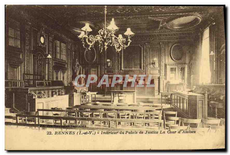 CPA Rennes Interieur du Palais de Justice La Cour d'Assises 