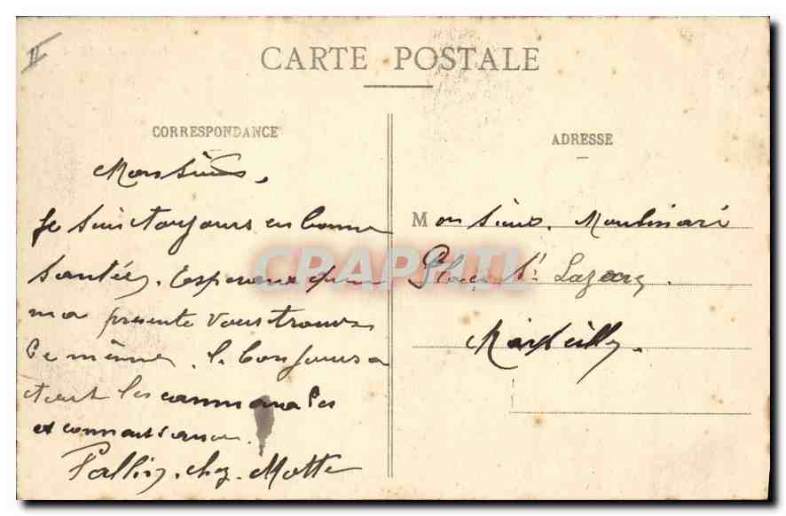 Senlis — Maisons bombardées — Guerre de 1914 — Éditeur : G. Boulanger — Verso