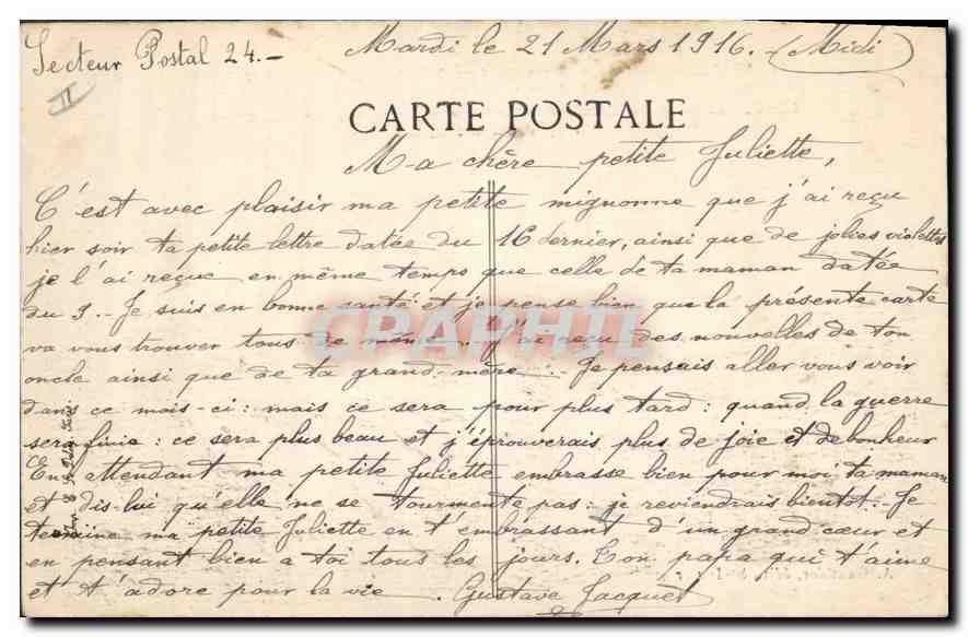 Sermaize-les-Bains — Bataille de la Marne (du 6 au 12 Sept.) — A. Gauthier, édit., St-Dizier — Verso