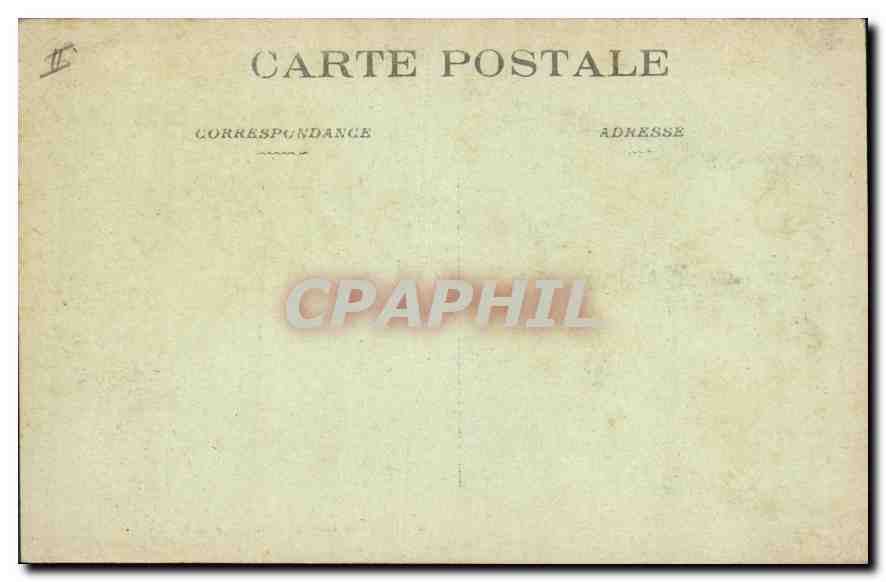 Vailly-s/Aisne — De Plein en de Kerk — De Oorlog 1914-17 — L. C. H., Visé Parijs — Achterkant