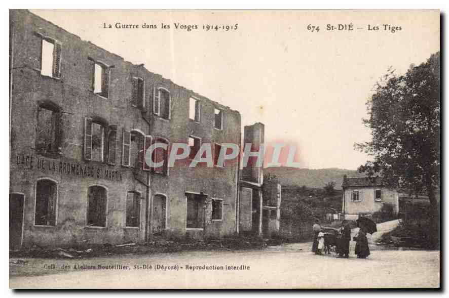 Les Tiges — St-Dié — La Guerre dans les Vosges 1914-1915 — Éditeur : CoD des Ateliers Bouteillier