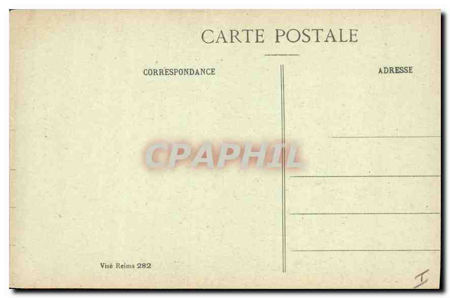 CPA Militaria Reims dans ses annees de bombardements 1914 1917 L'Eglise Saint Andre Faubourg Ceres  — Rückseite