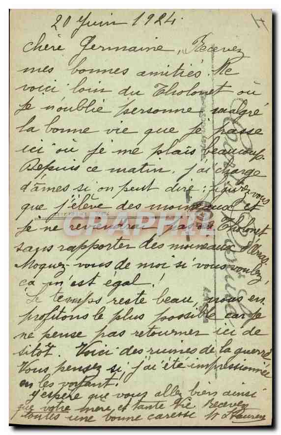 CPA Militaria Les Ruines de la Grande Guerre Arras La Cathedrale  — Rückseite