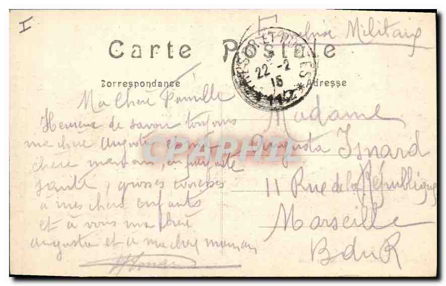 Église de Sommeville — Bataille de la Marne 6 au 12 septembre 1914 — Humbert, phot.-édit, St Dizier — Verso