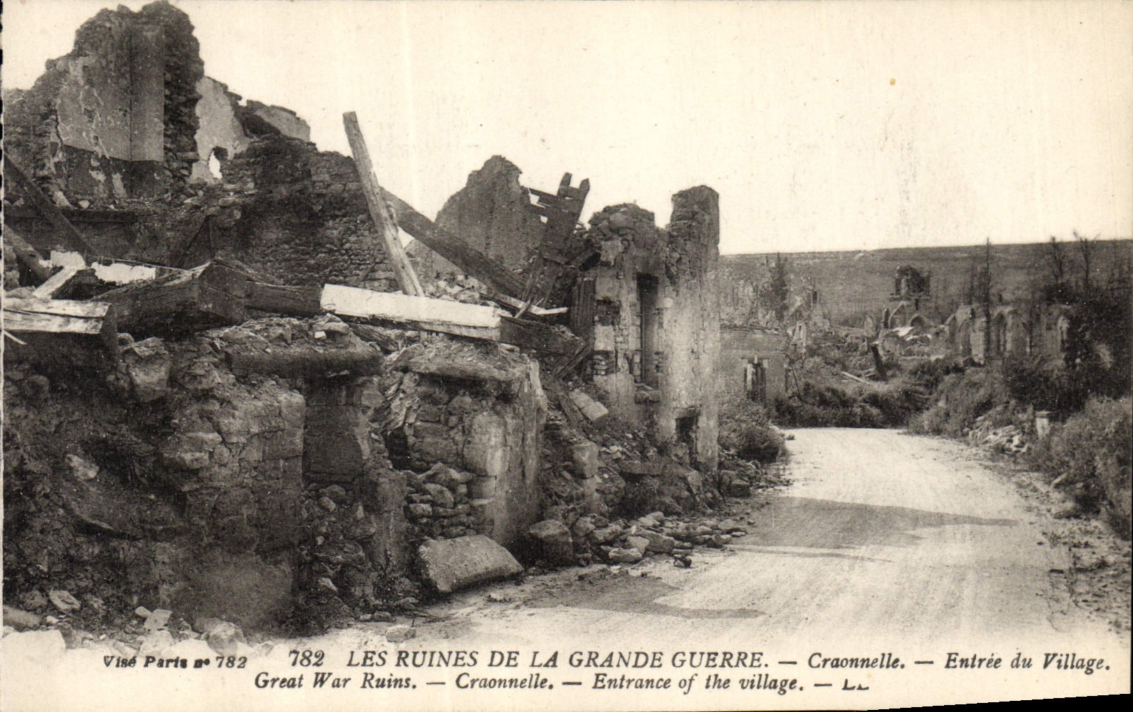 Craonnelle — Ruines de la Grande Guerre — Entrée du village — Vised Paris n°782