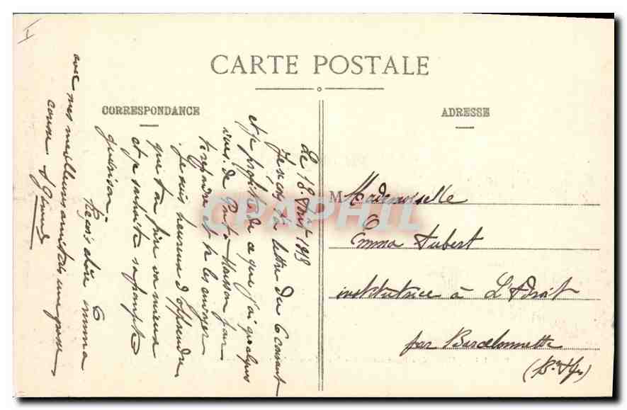 Pont-à-Mousson — Pont rétabli par les Allemands et de nouveau sauté par les Français — Librairie Reboulet, Pont-à-Mousson — Verso