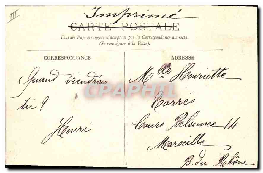 CPA Folklore Types d'Auvergne la Bourree  — Verso