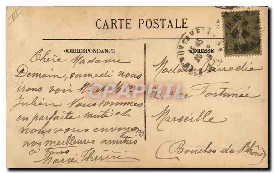 CPA Folklore Le Puy basilique de Notre dame du Puy Interieur du Cloitre  — Verso