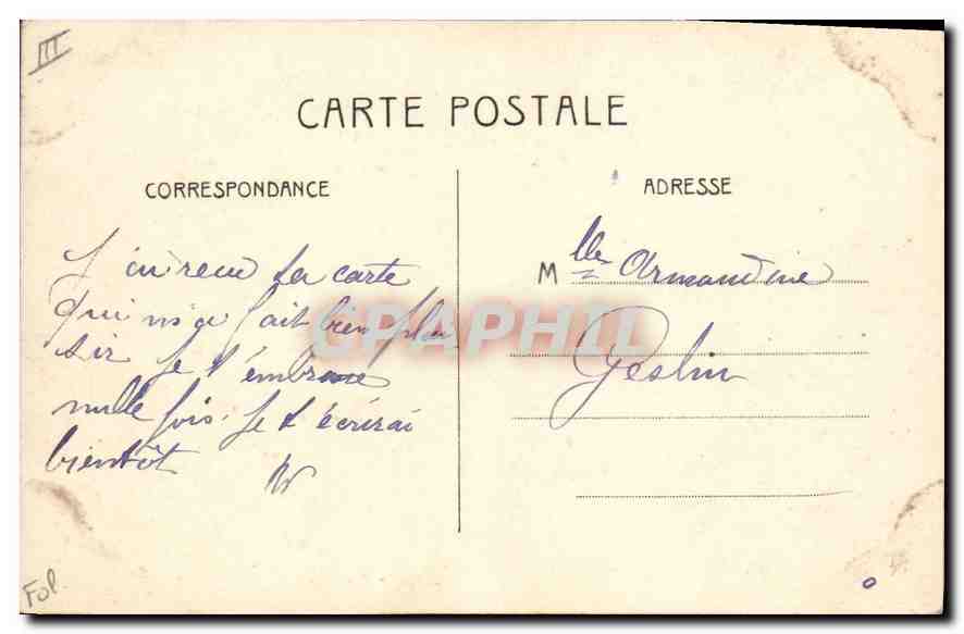 CPA Folklore Bouree d'Auvergne la vie Rustique  — Verso