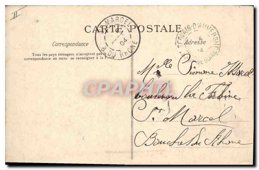 CPA Folklore Bourree d'Auvergne  — Verso
