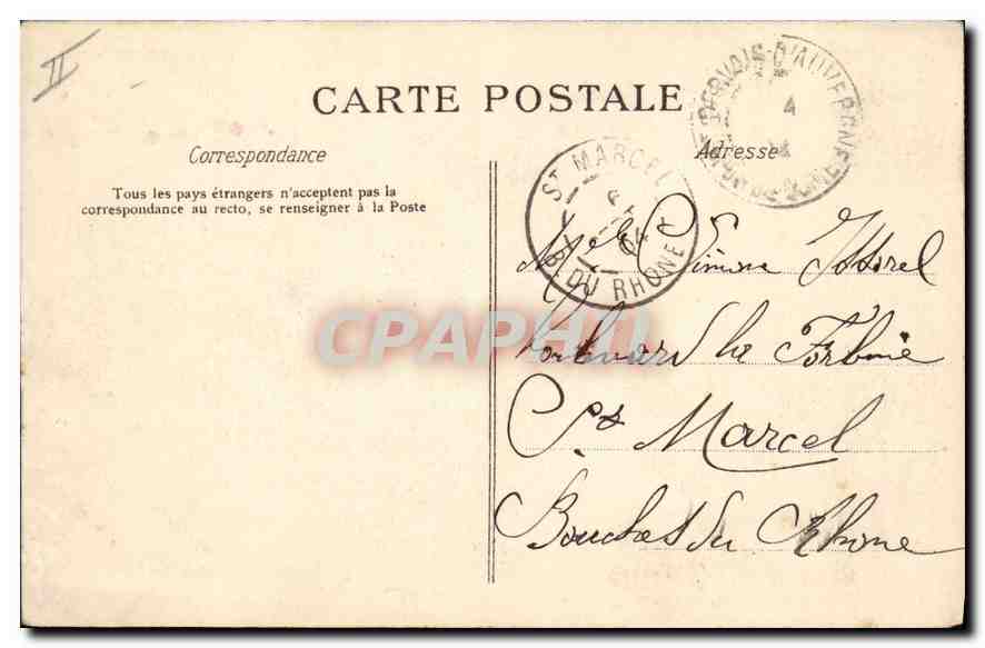 CPA Folklore Bourree D'Auvergne  — Verso