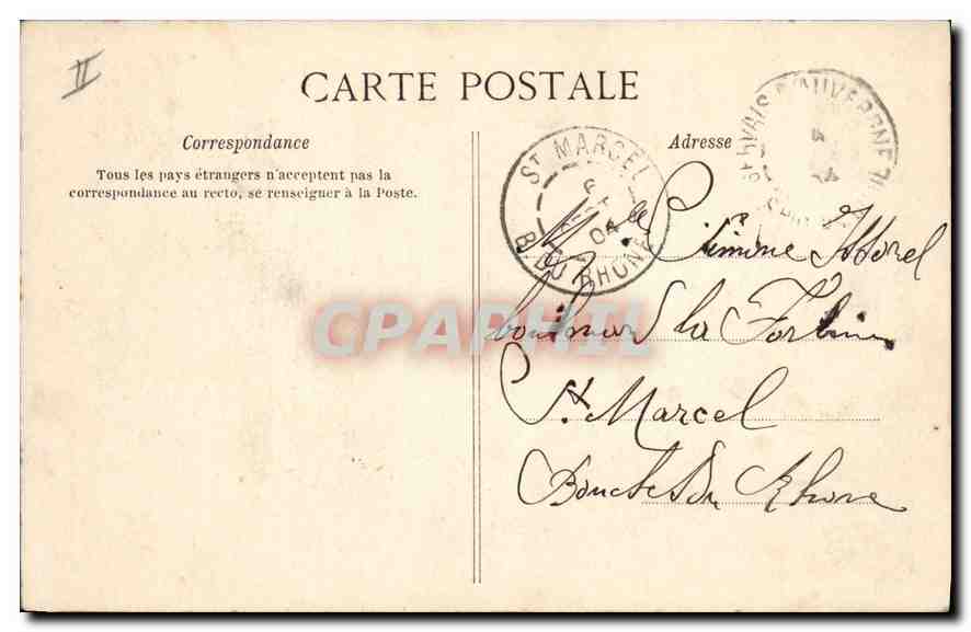 CPA Folklore Bourree d'Auvergne  — Verso