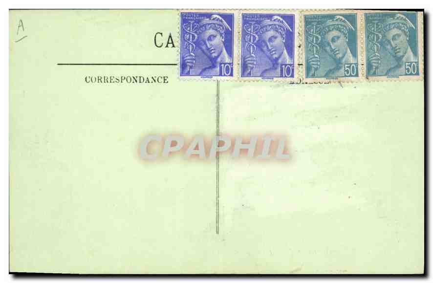 CPA Folklore Types d'Auvergne la Bourree  — Verso
