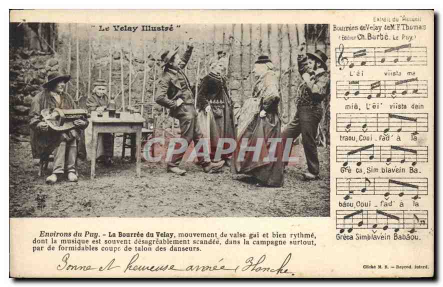 CPA Folklore Environs du Puy la Bourree du Velay 