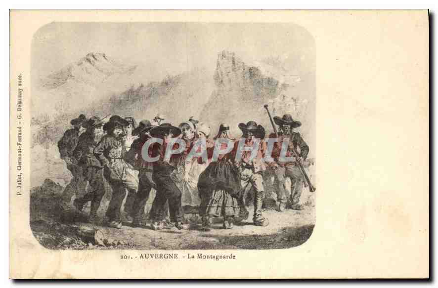 CPA Folklore Auvergne La Montagnarde 