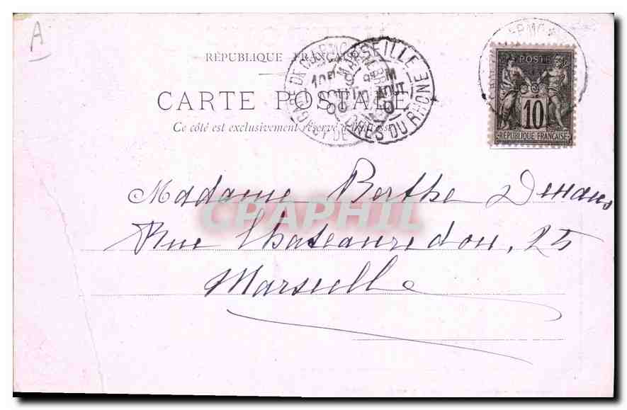 CPA Folklore Auvergne la Bourree  — Verso