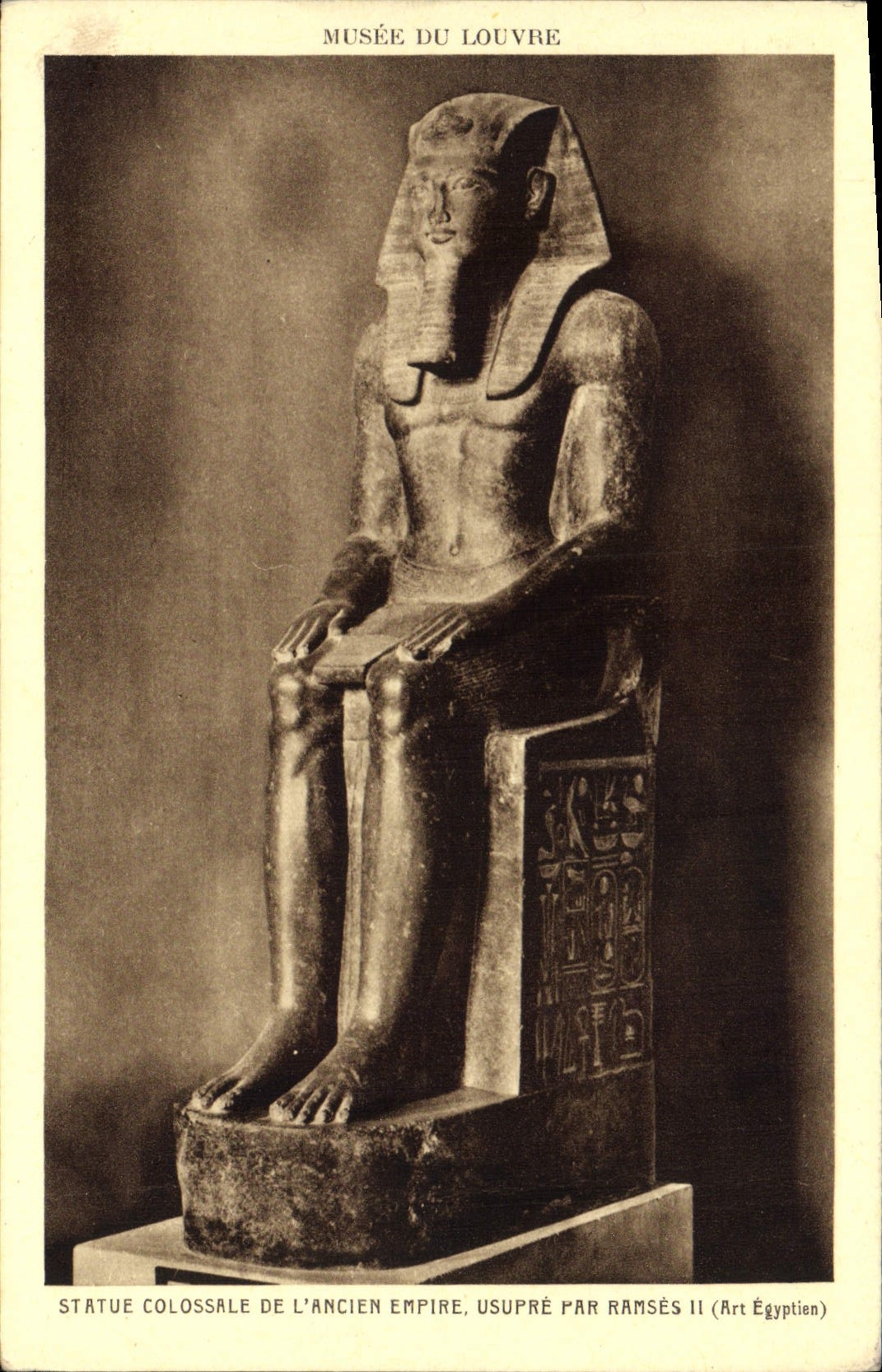 Statue colossale de Ramsès II — Musée du Louvre — Édition Braun & Cie, Paris