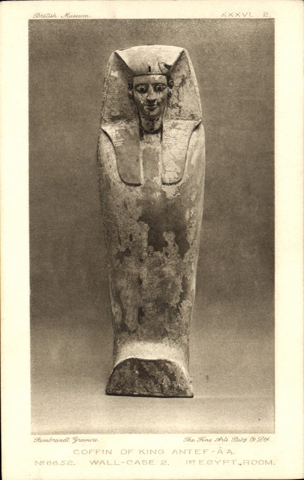 Coffin du roi Antef-Âa — British Museum — The Fine Arts Pub. Co. Ltd. n°6652