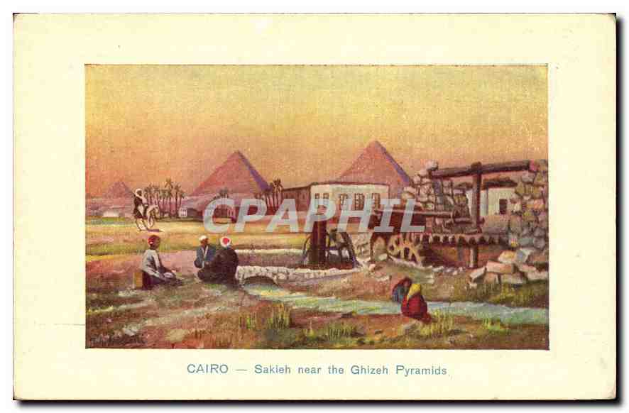 CAIRO — Sakieh near the Ghizeh Pyramids — The Cairo Postcard Trust, Série 635.21