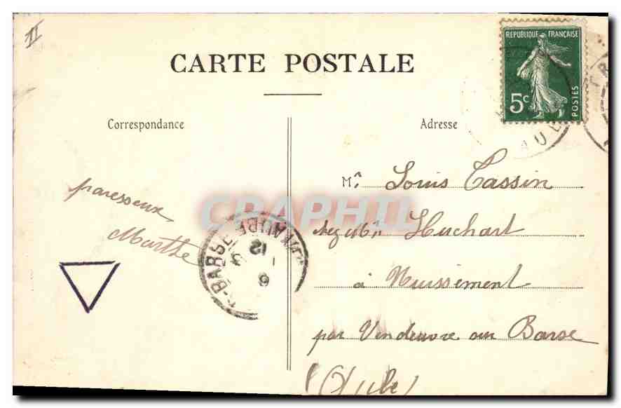 CPA Troyes La Prefecture  — Verso