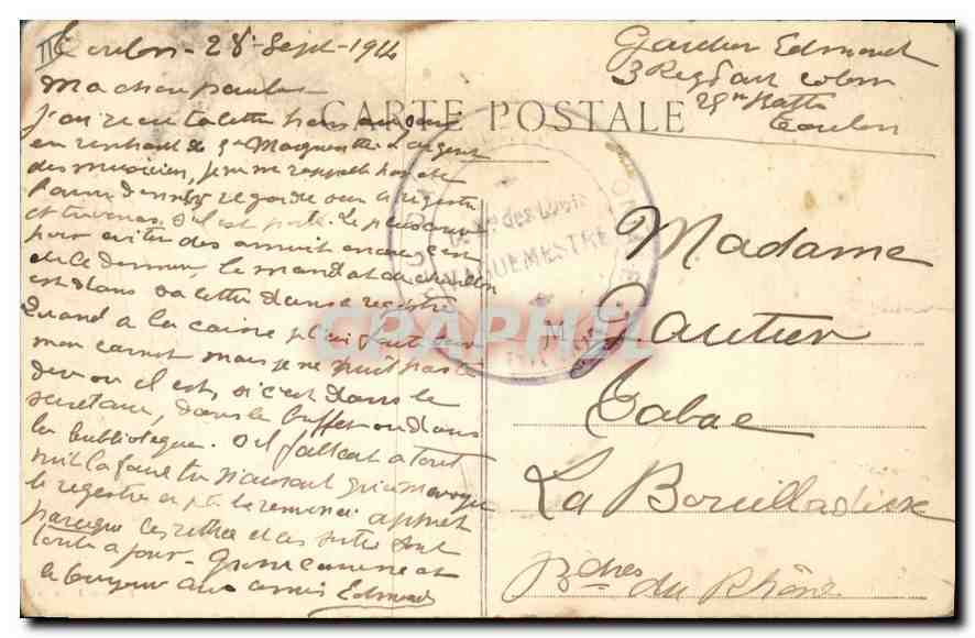CPA Toulon Prefecture Maritime  — Verso