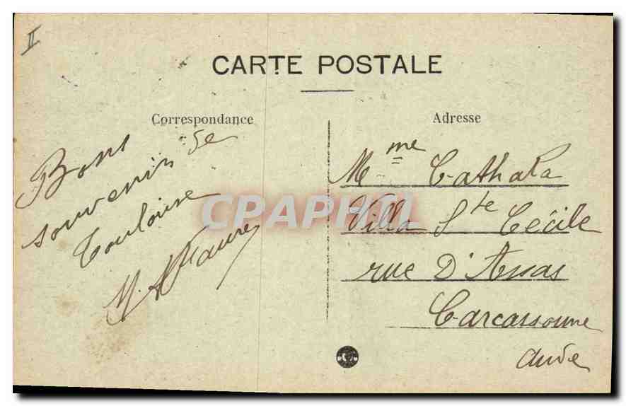 CPA Toulouse La Prefecture et le Portail de la Cathedrale  — Verso
