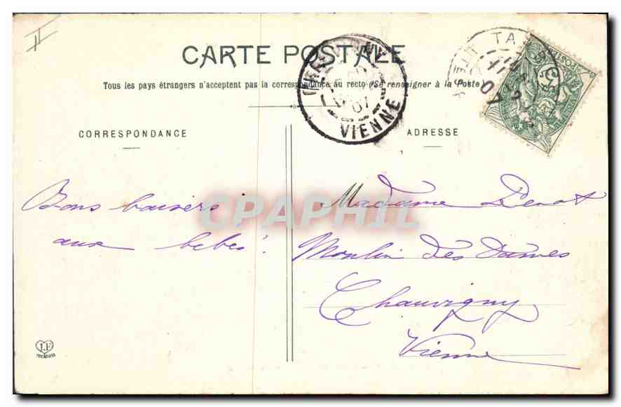 CPA Tarbes La Prefecture  — Verso