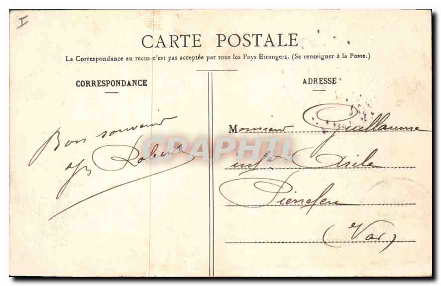 CPA Vannes Le Parc de la Prefecture  — Verso