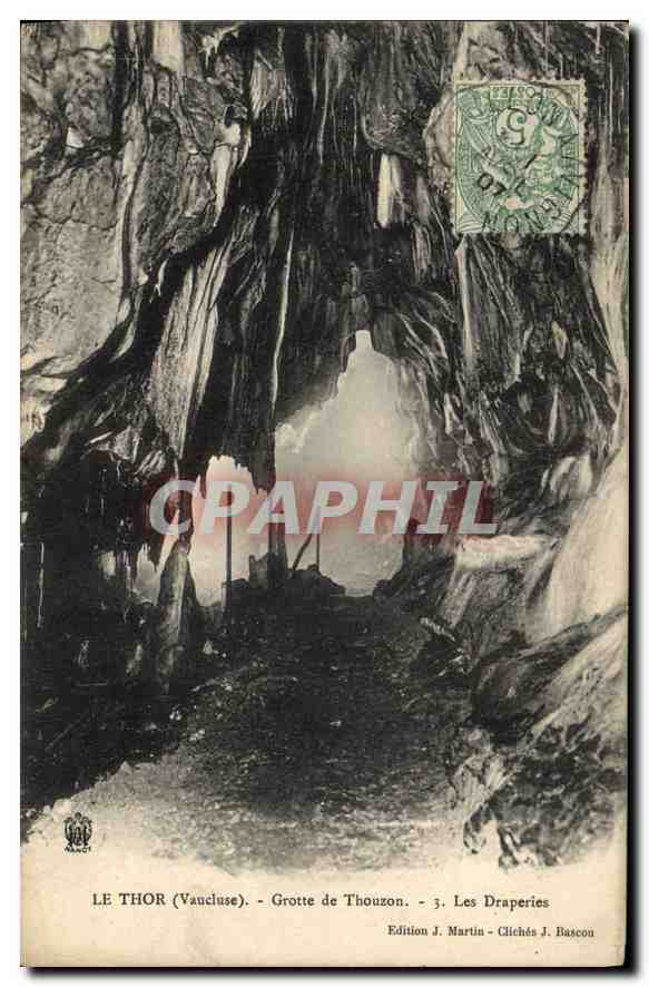 CPA LE Thor Vaucluse Grotte de Thouzon les Draperies 
