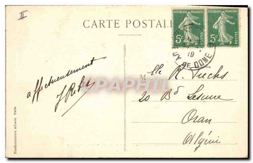 CPA Nos stations Thehmales Saint Nectaire la Grotte naturelle de la fontaine petrifiante  — Verso