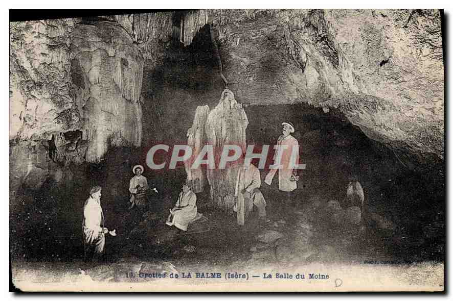 CPA Grottes de la balme isere la salle du Moine 