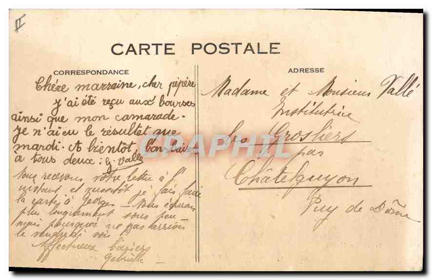 CPA Etretat Le Trou a l'homme  — Rückseite