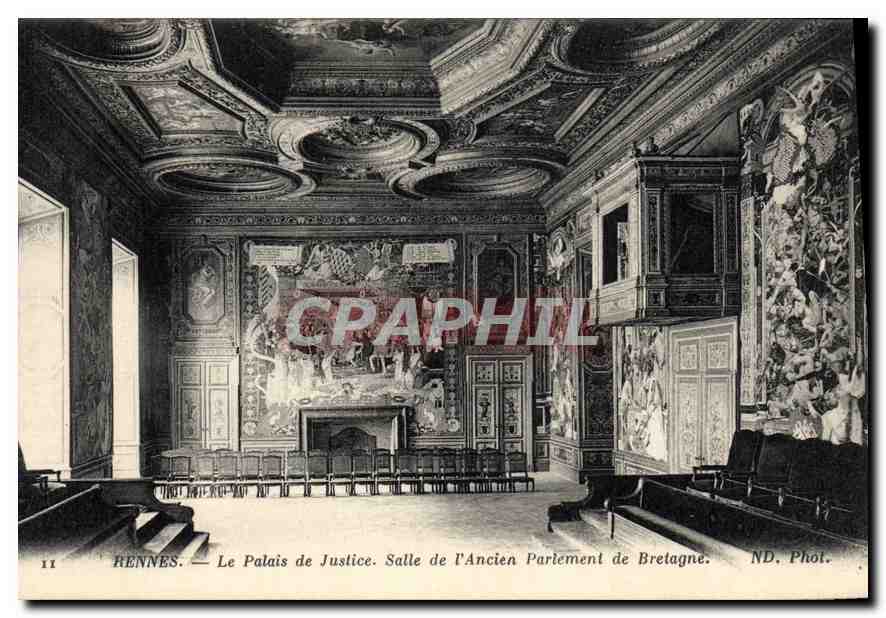 CPA Rennes Palais de Justice salle de l'Ancien parlement de Bretagne 