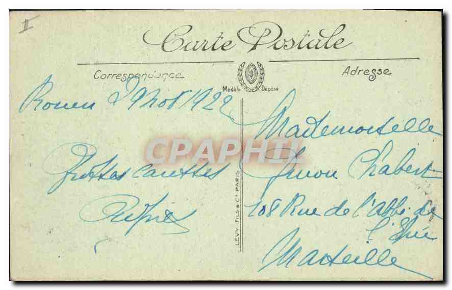 CPA Rouen le Palais de Justice  — Verso
