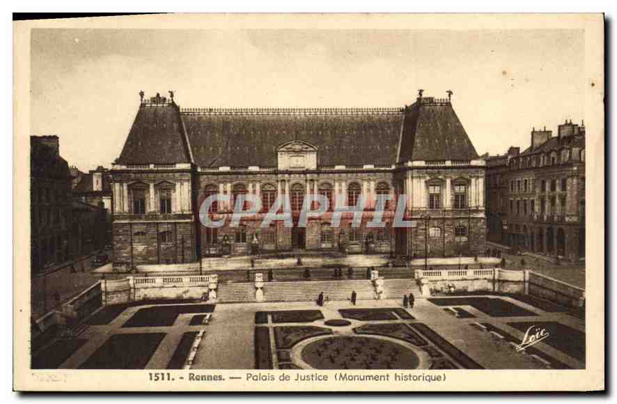 CPA Rennes Palais de Justice Monument historique 