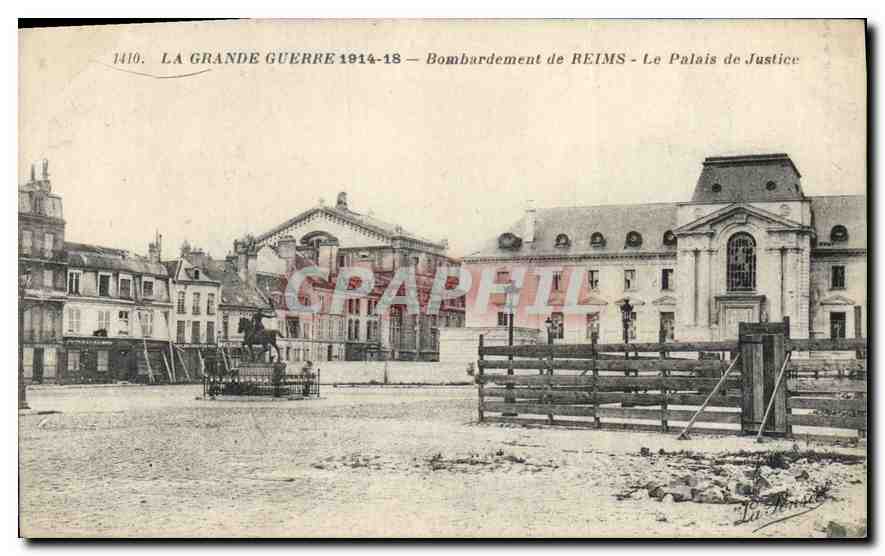 CPA La grande guerre 1914 18 bombardement de Reims le Palais de Justice 