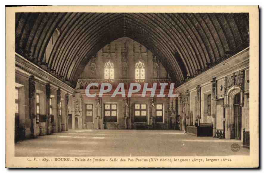 CPA Rouen Palais de Justice salle des Pas Predus 
