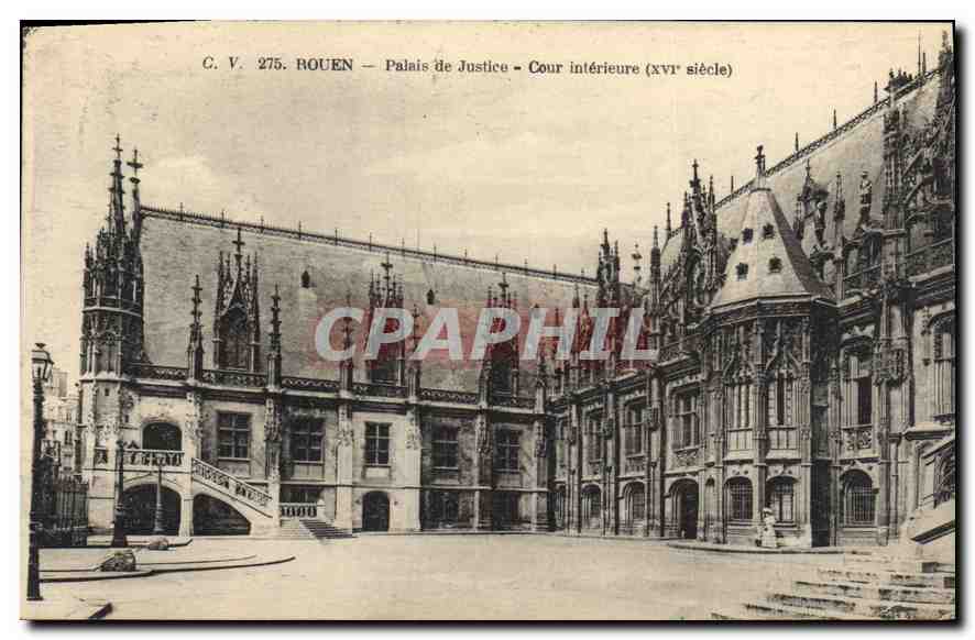 CPA Rouen Palais de Justice cour interieure 