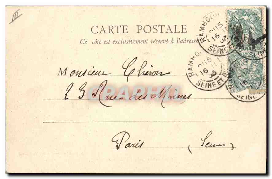 CPA Rambouillet le Palais de Justice  — Verso