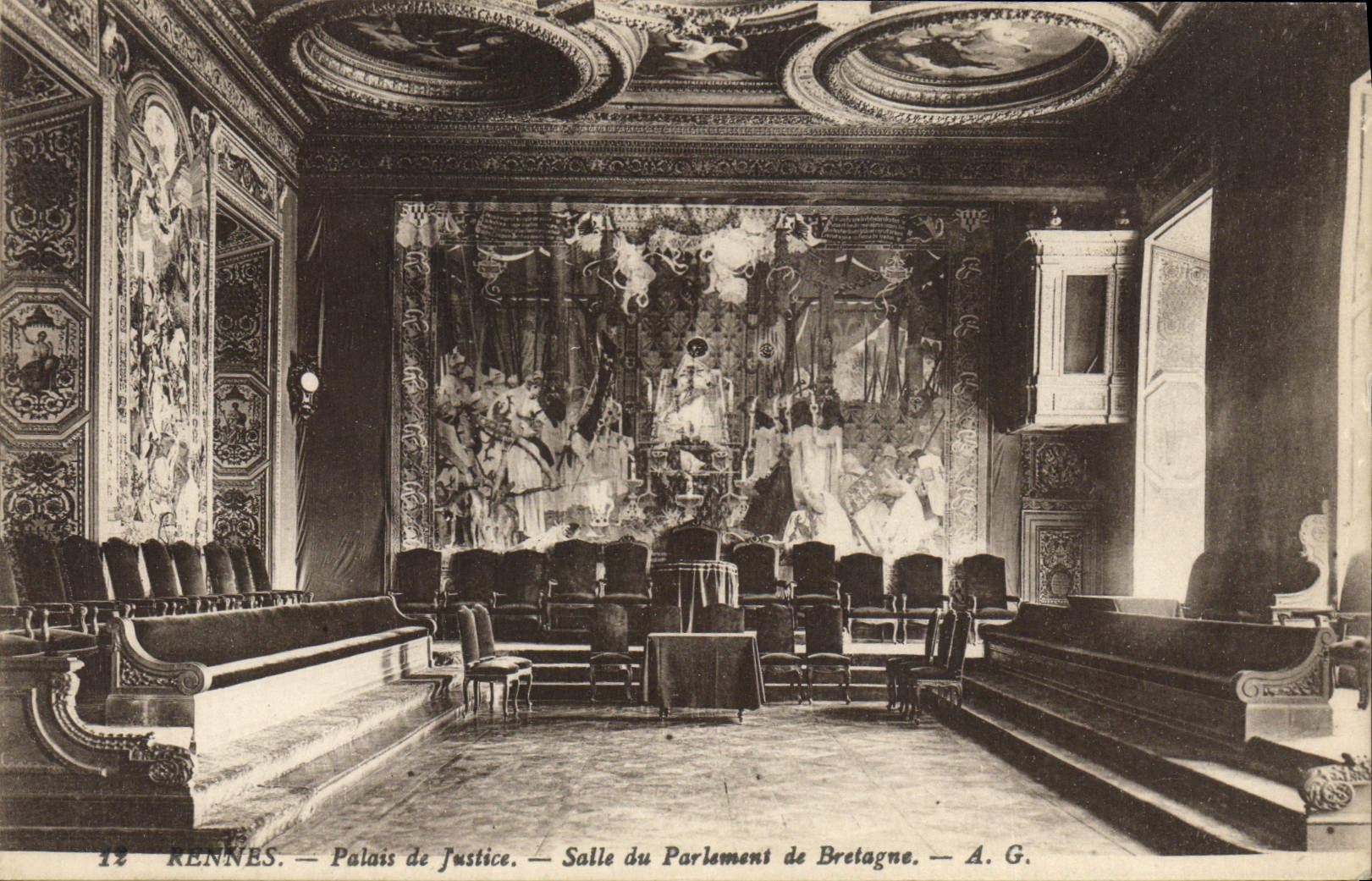 CPA Rennes Palais de Justice salle du Parlement de Bretagne 