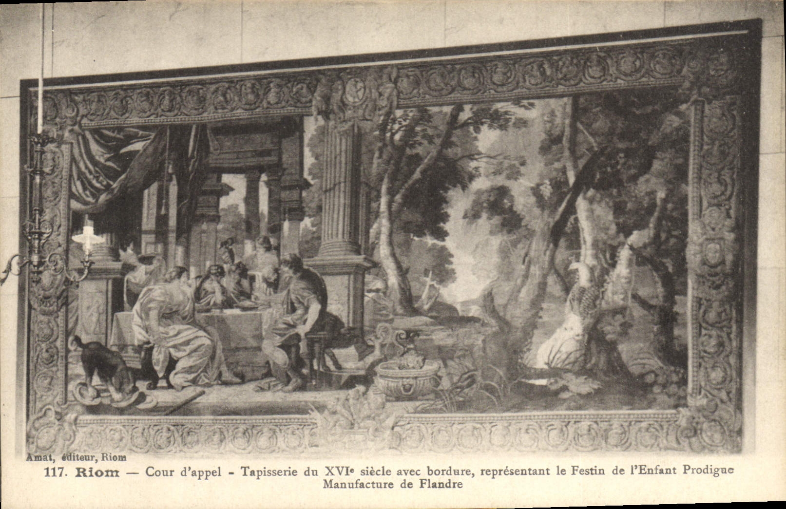 CPA Riom cour d'appel tapisserie du XVI siecle avec bordure 