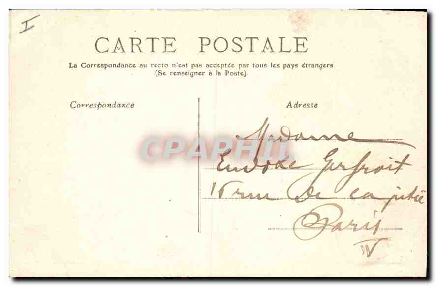 CPA Roubaix le Palais de Justice  — Verso